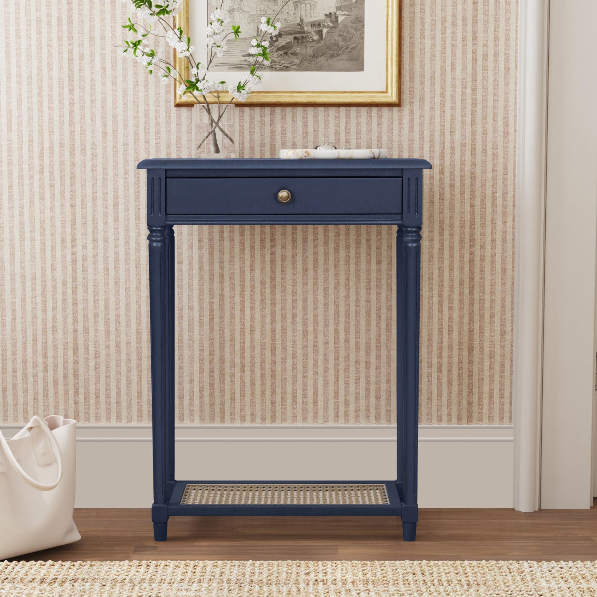 Lila Fluted Leg 24" Console Table Solid Wood console table