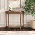 Black Hazel Demilune 35.5" Console Table Solid Wood console table