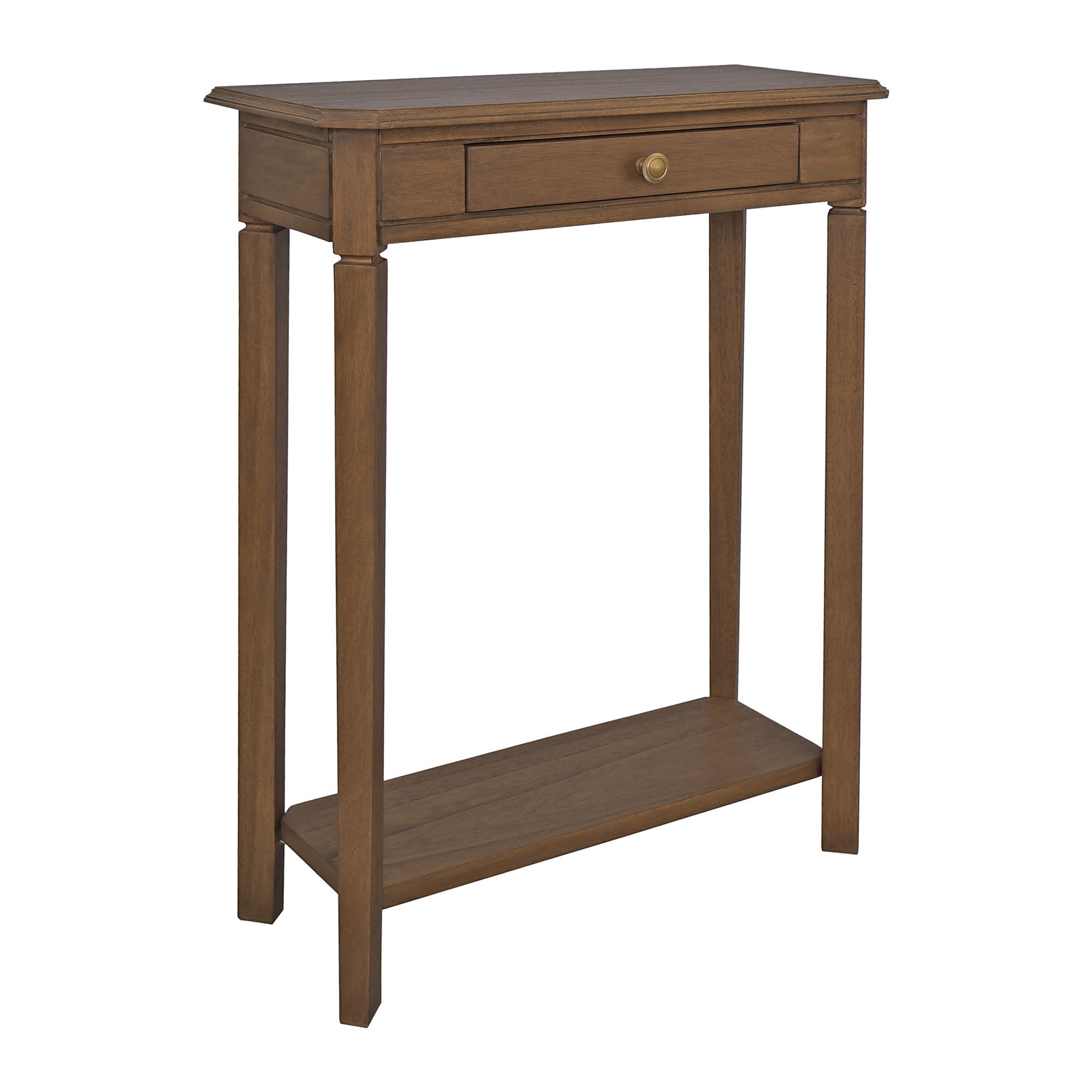 Charlotte Bayur Wood 24" Console Table with Storage Drawer Solid Wood console table