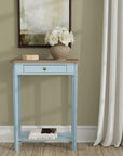 Charlotte Bayur Wood 24" Console Table with Storage Drawer Solid Wood console table