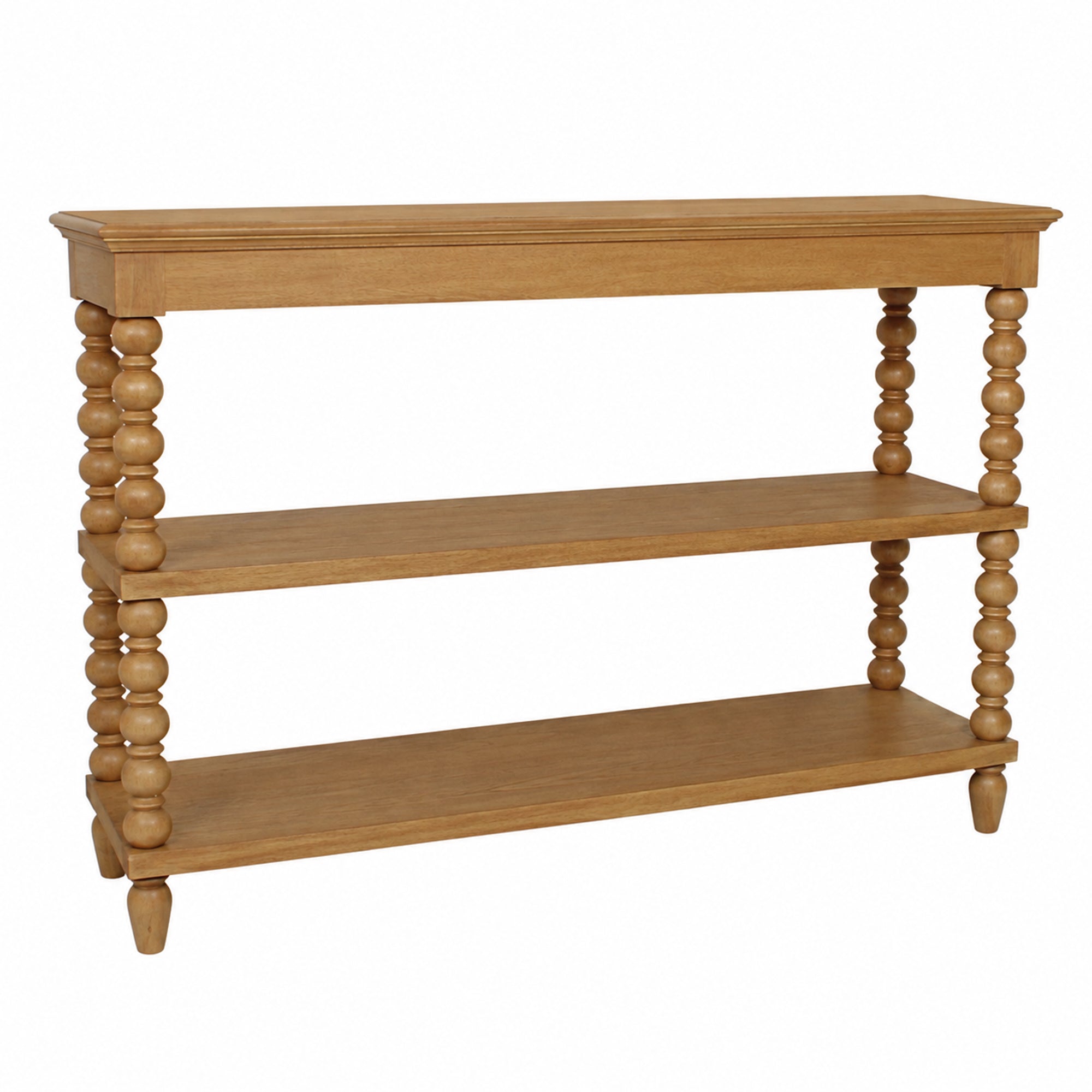 Elanor Turned Leg Console Table With Two Shelves