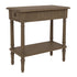 Brown Marisol Side Table With Shelf Bayur Wood accent side table