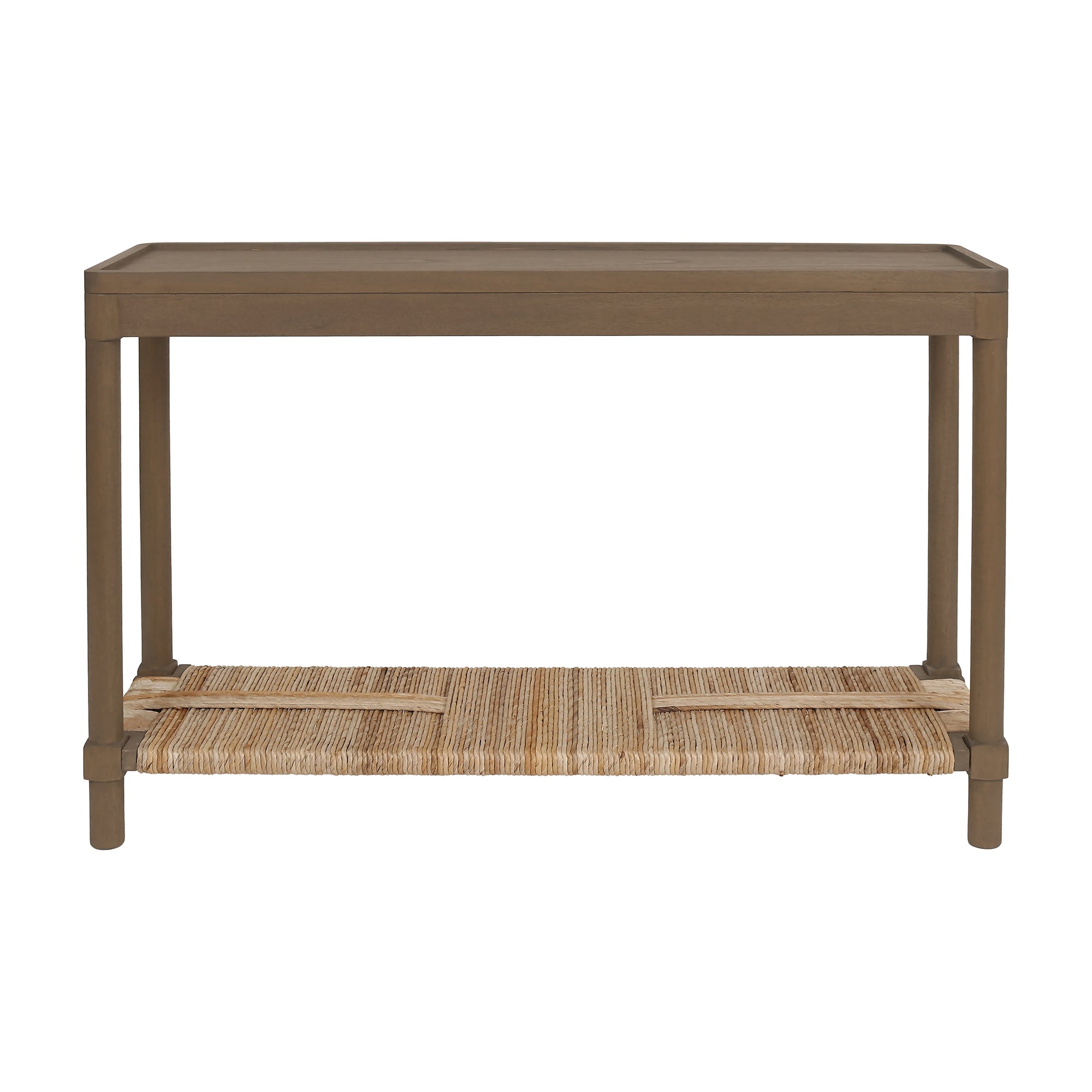 Asura 47" Console Table With Rush Shelf Solid Wood console table