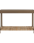 Asura 47" Console Table With Rush Shelf Solid Wood console table