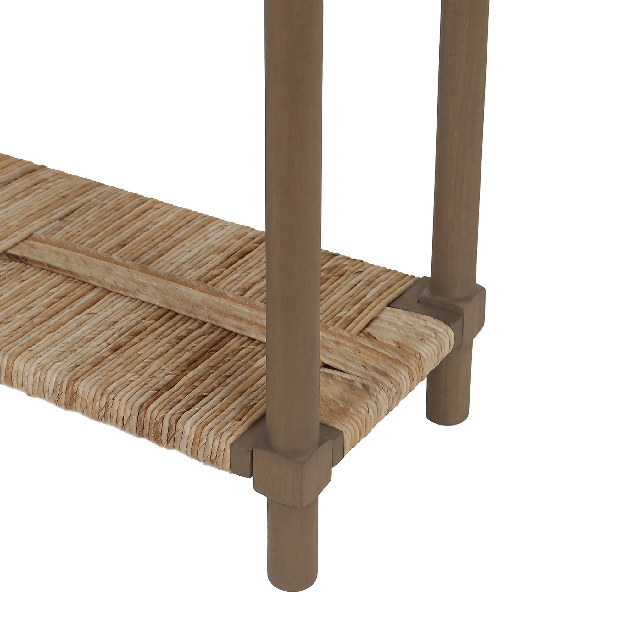 Asura 47" Console Table With Rush Shelf Solid Wood console table