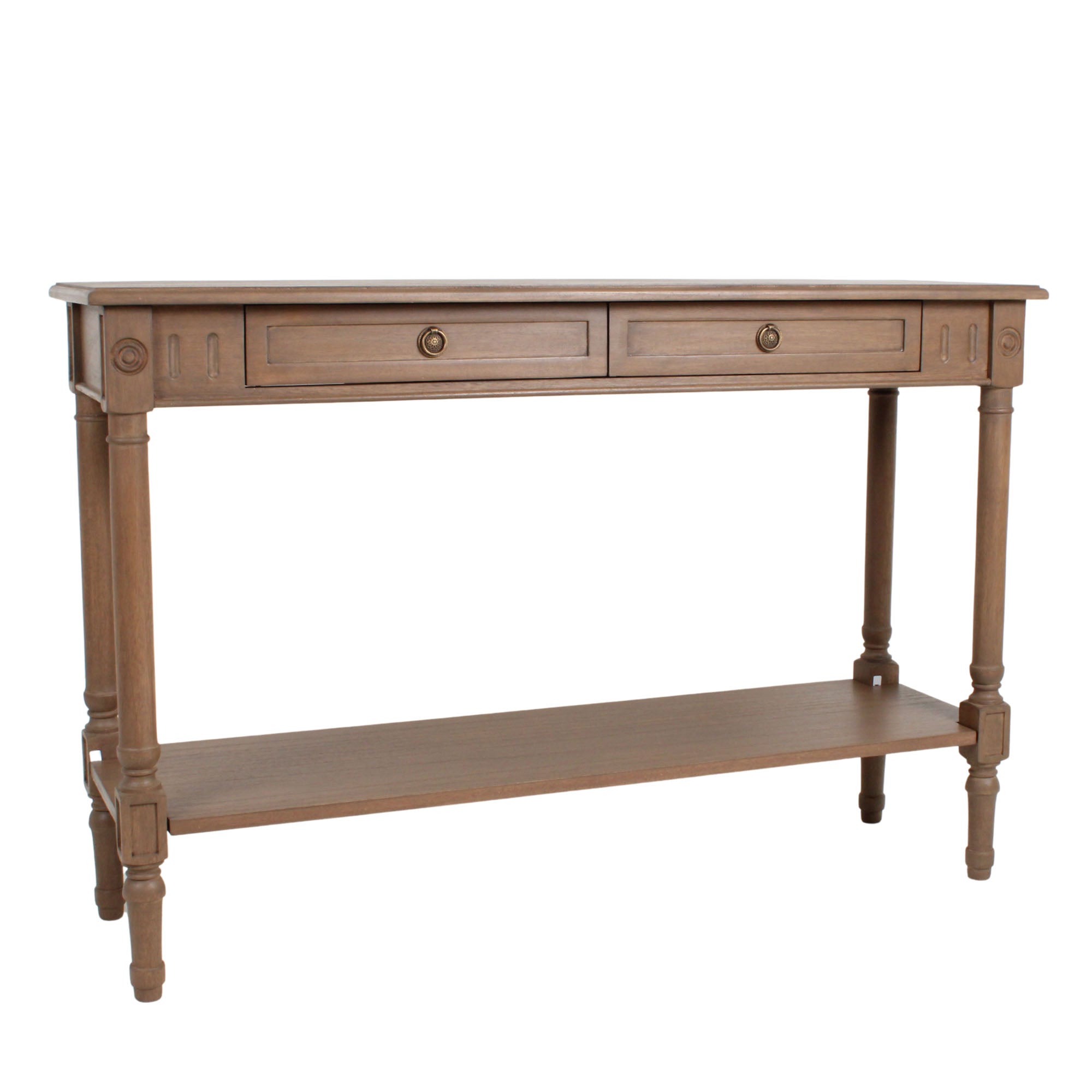 Marisol Console Table With Two Drawers And Shelf