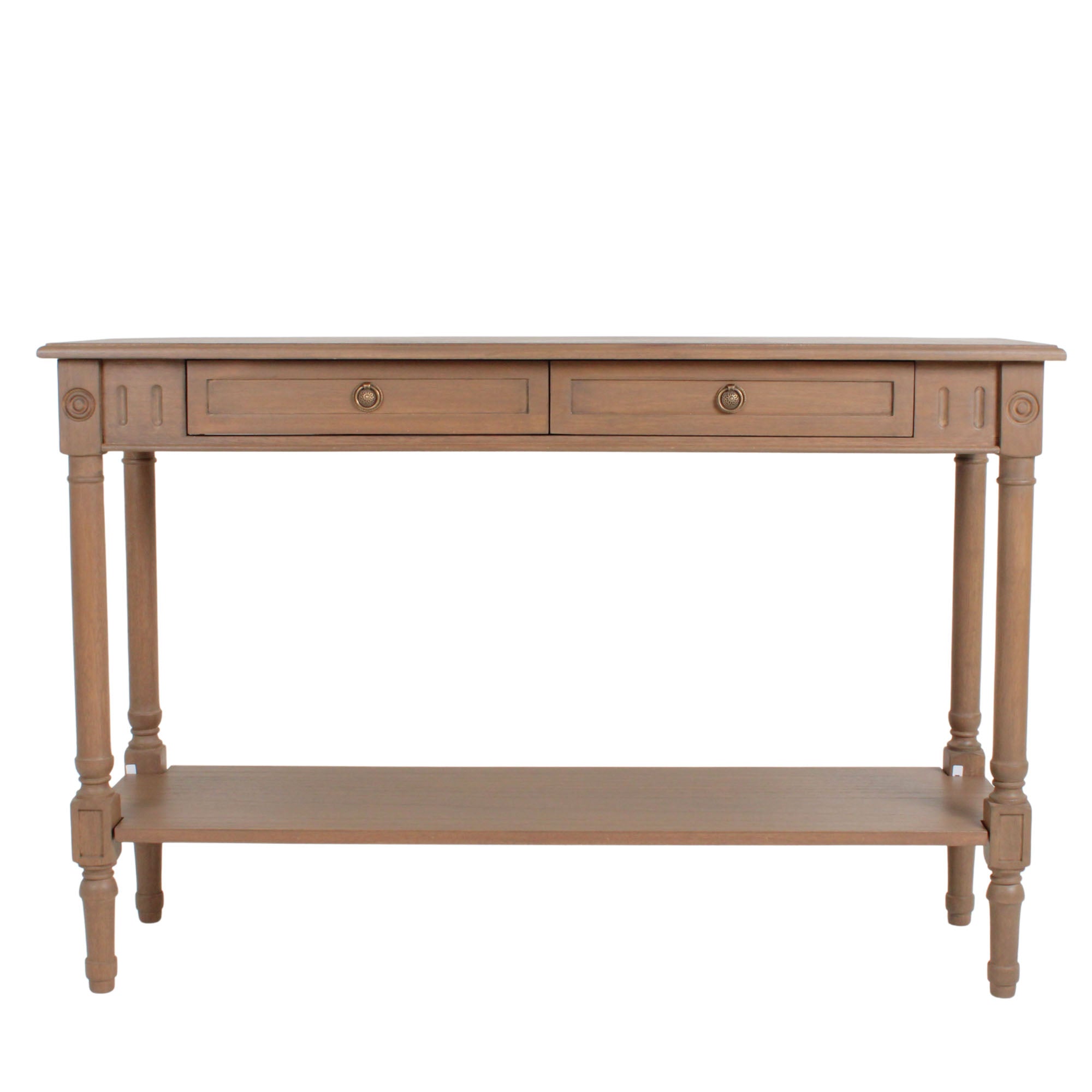 Marisol Console Table With Two Drawers And Shelf