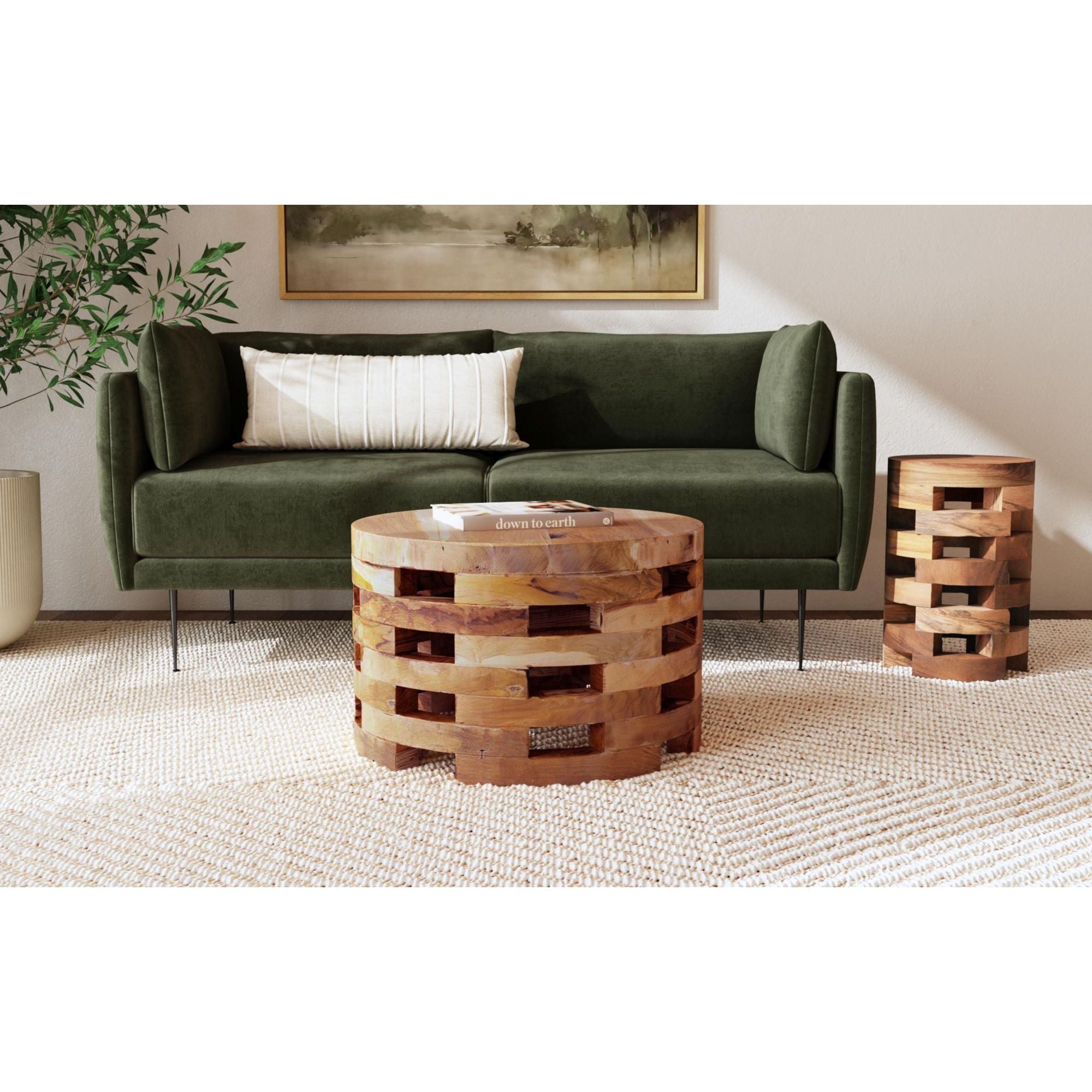 Lorena Round Teak Accent Table