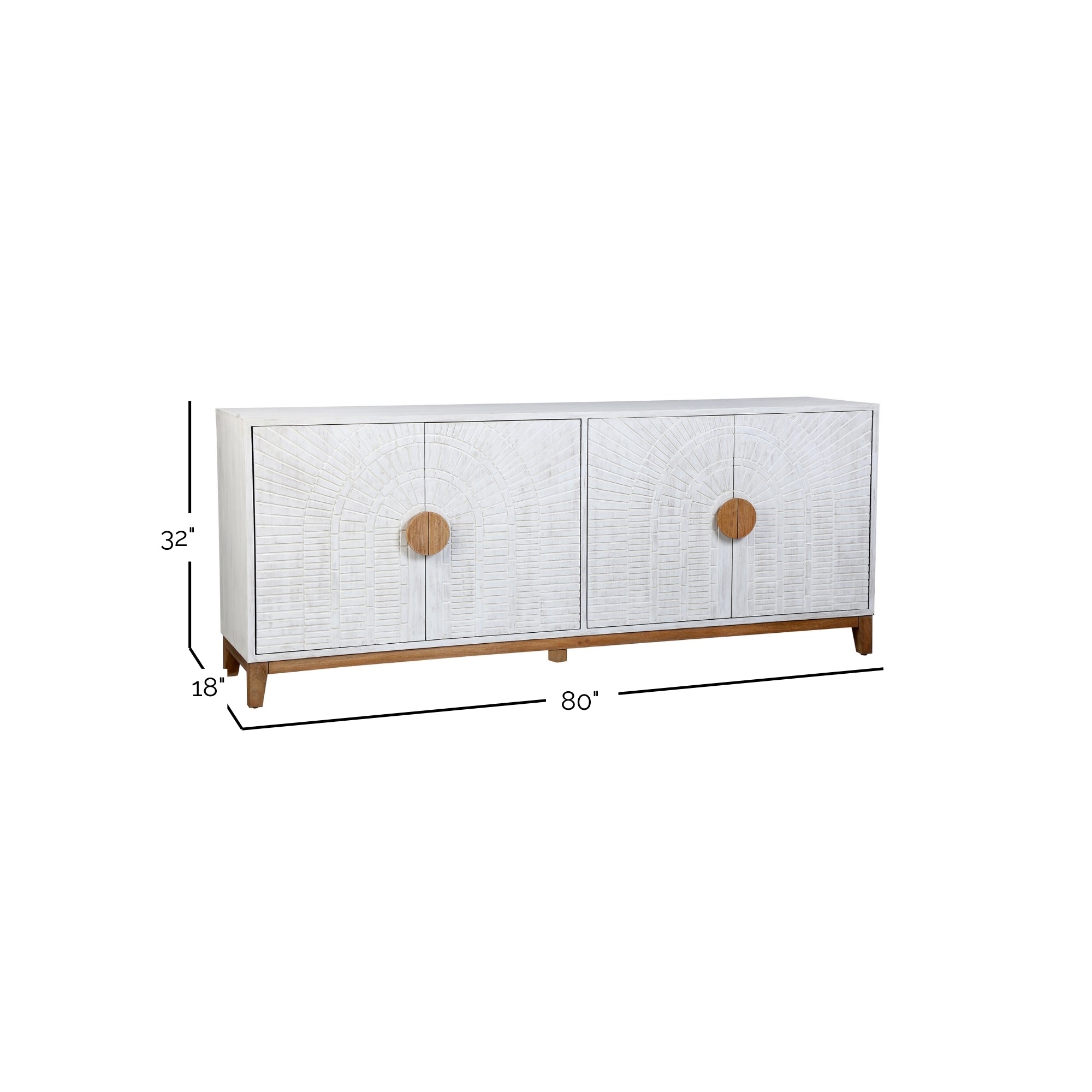 Indigo Road by Egypt Sherrod x East at Main Roma Two-Tone Carved Wood Sideboard