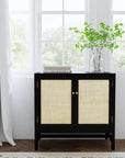 Raelynn 2 Door Raffia Paneled Cabinet