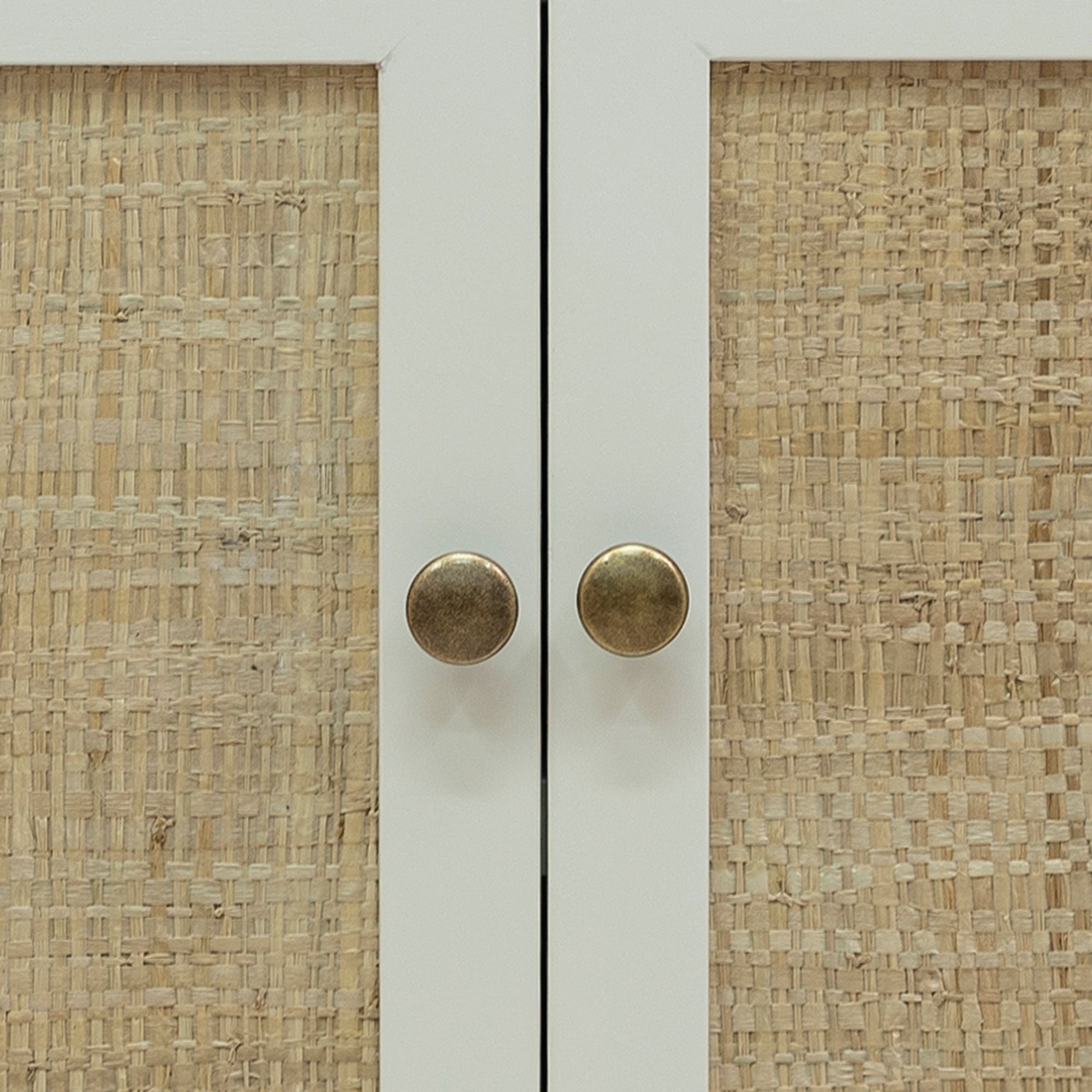 Raelynn Rectangular Raffia 2-Door Wood | East at Main