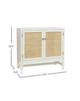 Raelynn 2 Door Raffia Paneled Cabinet