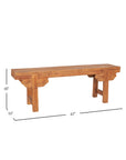 Delia 47" Handcarved Solid Wood Bench Solid Wood bench