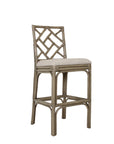 Stacie Rattan Lattice-Back Stool