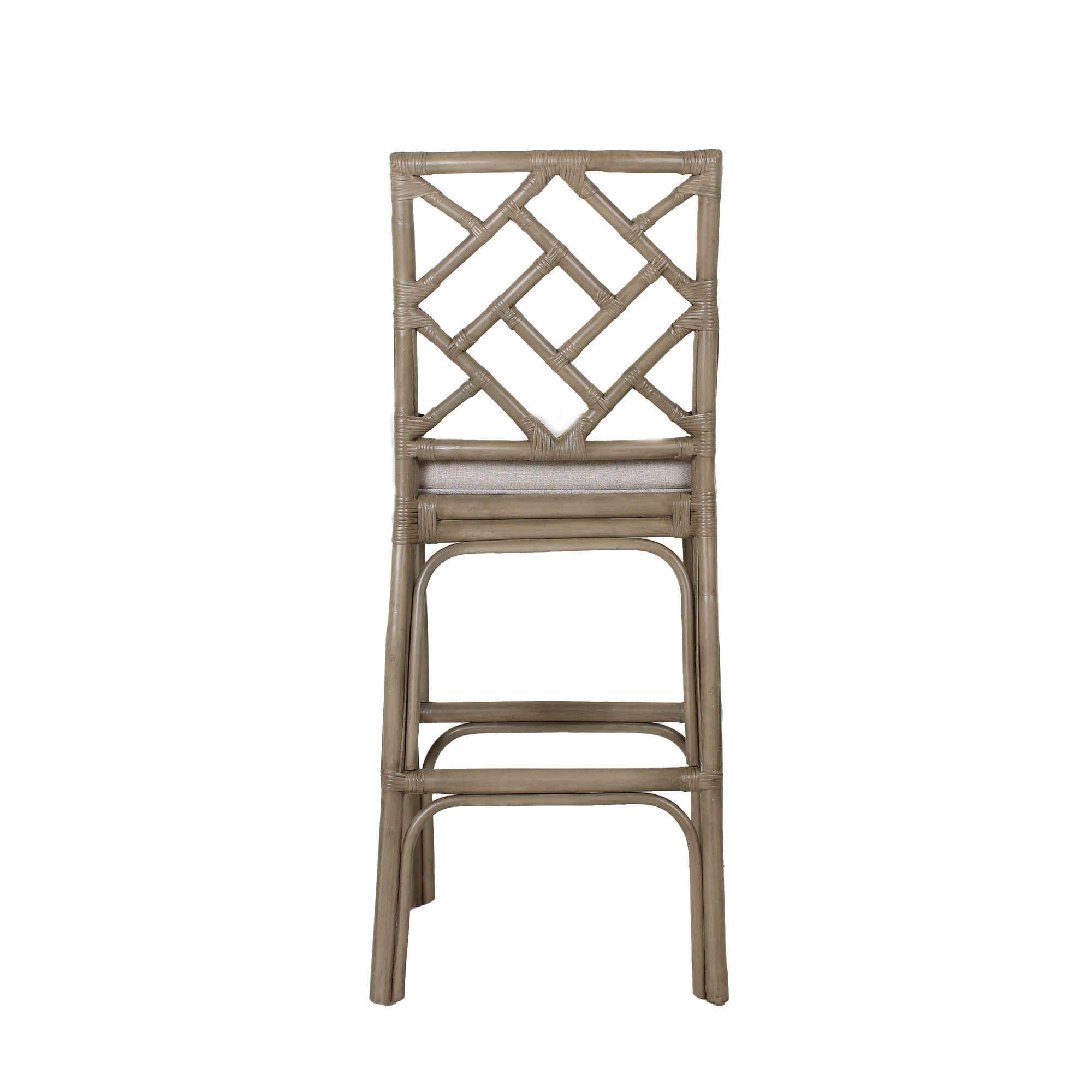 Stacie Rattan Lattice-Back Stool