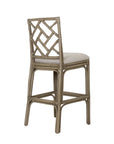 Stacie Rattan Lattice-Back Stool