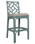 Stacie Rattan Lattice-Back Stool