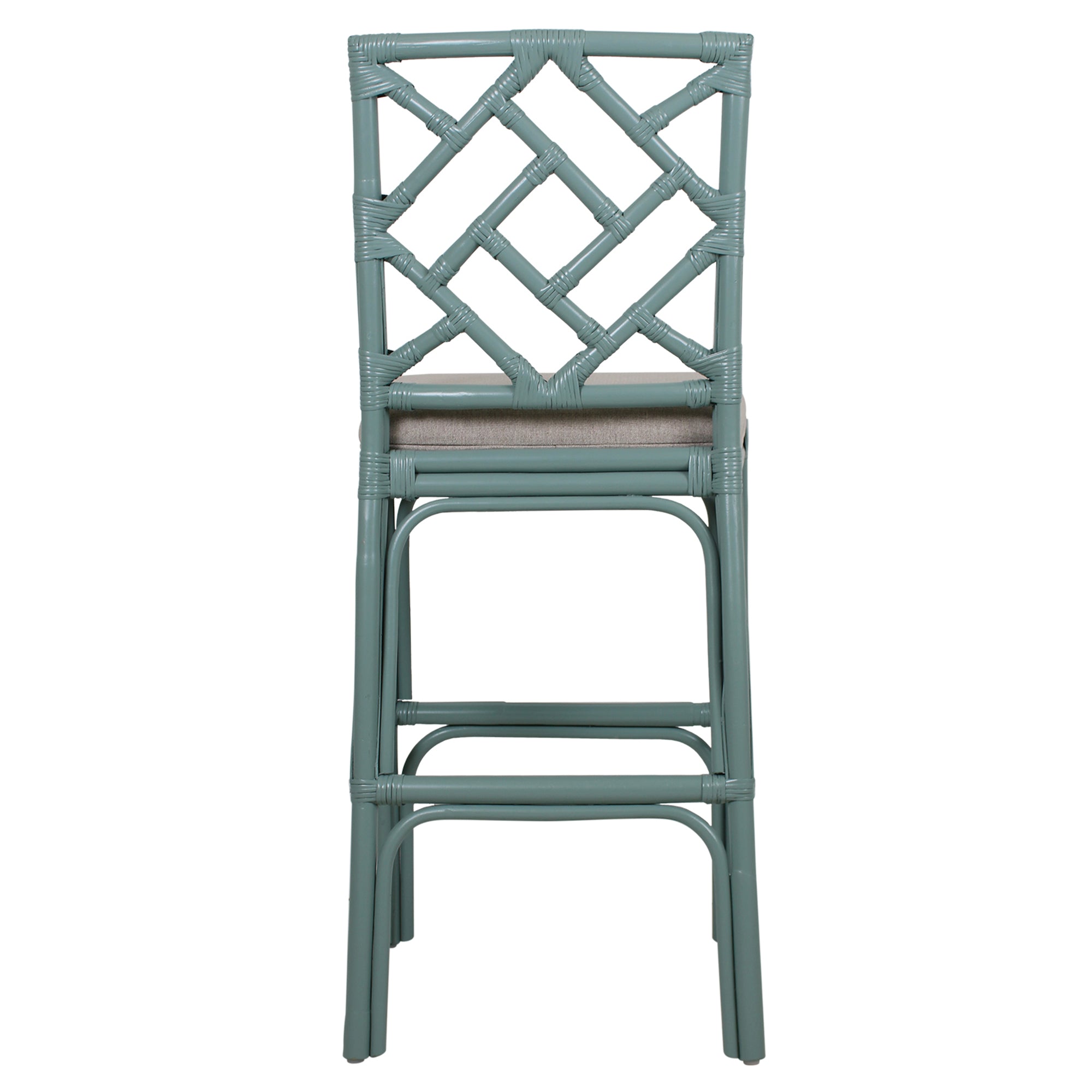 Stacie Rattan Lattice-Back Stool