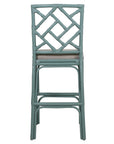 Stacie Rattan Lattice-Back Stool