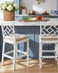 Stacie Rattan Lattice Back Stool