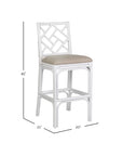 Stacie Rattan Lattice Back Stool Solid Wood counter stool