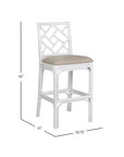 Stacie Rattan Lattice-Back Stool