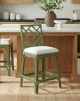 Stacie Rattan Lattice Back Stool