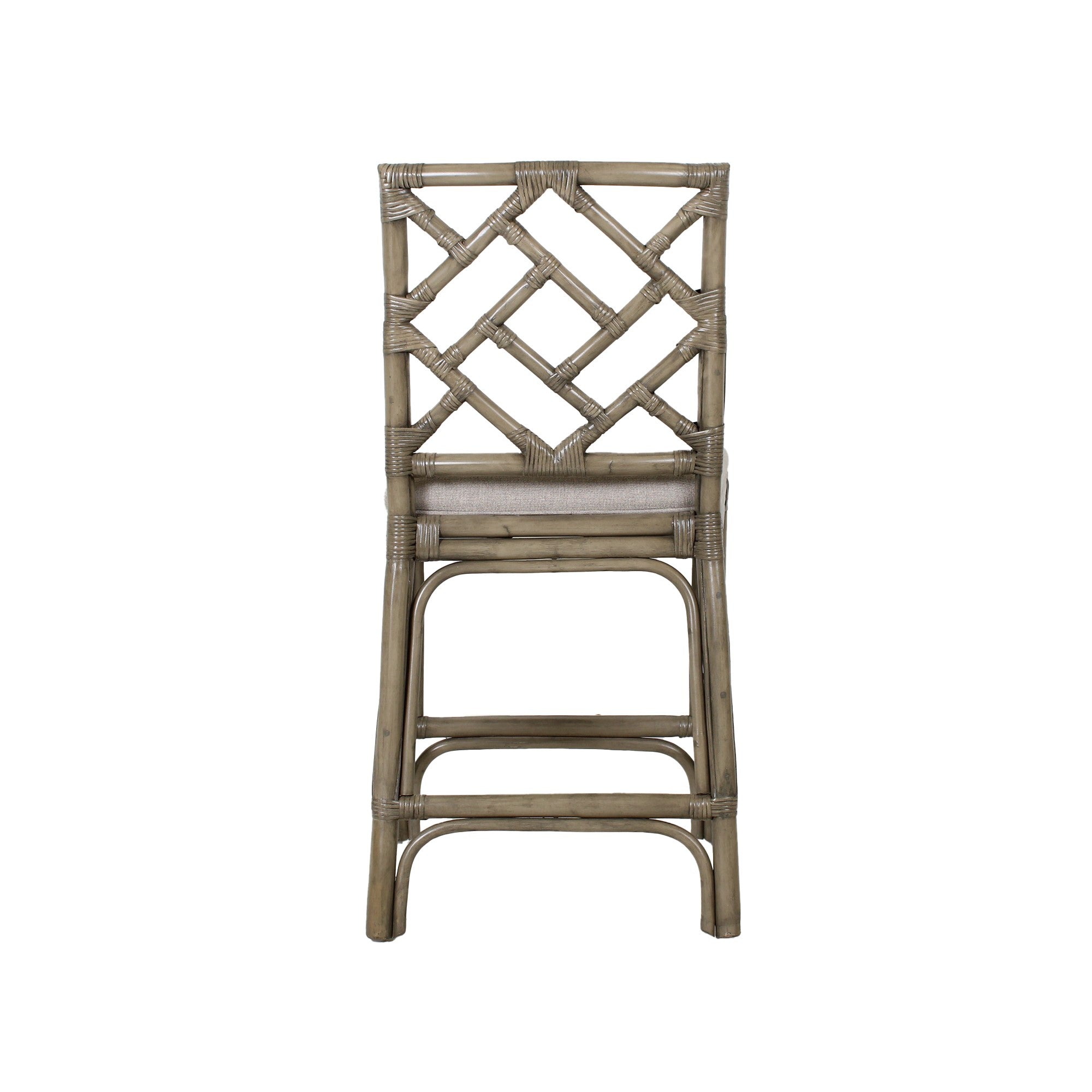 Stacie Rattan Lattice-Back Stool