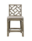 Stacie Rattan Lattice-Back Stool