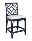 Stacie Rattan Lattice-Back Stool