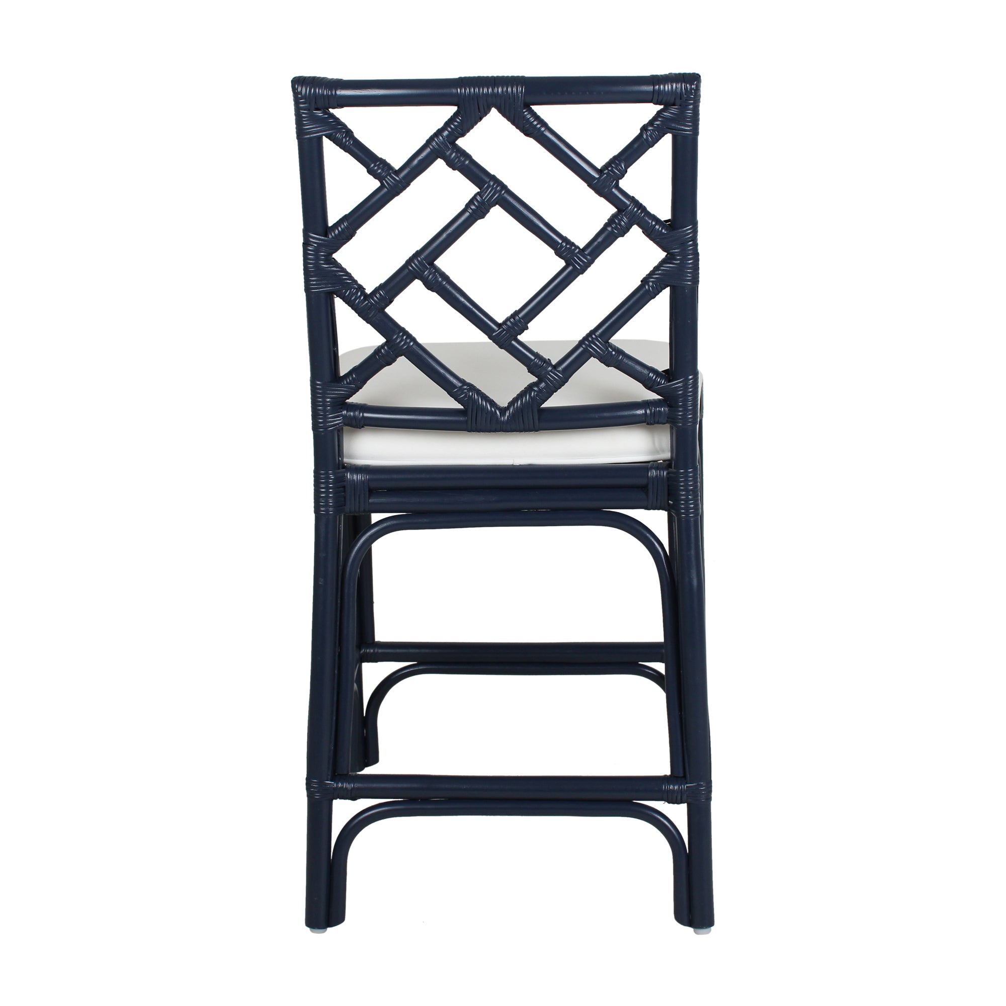 Stacie Rattan Lattice-Back Stool