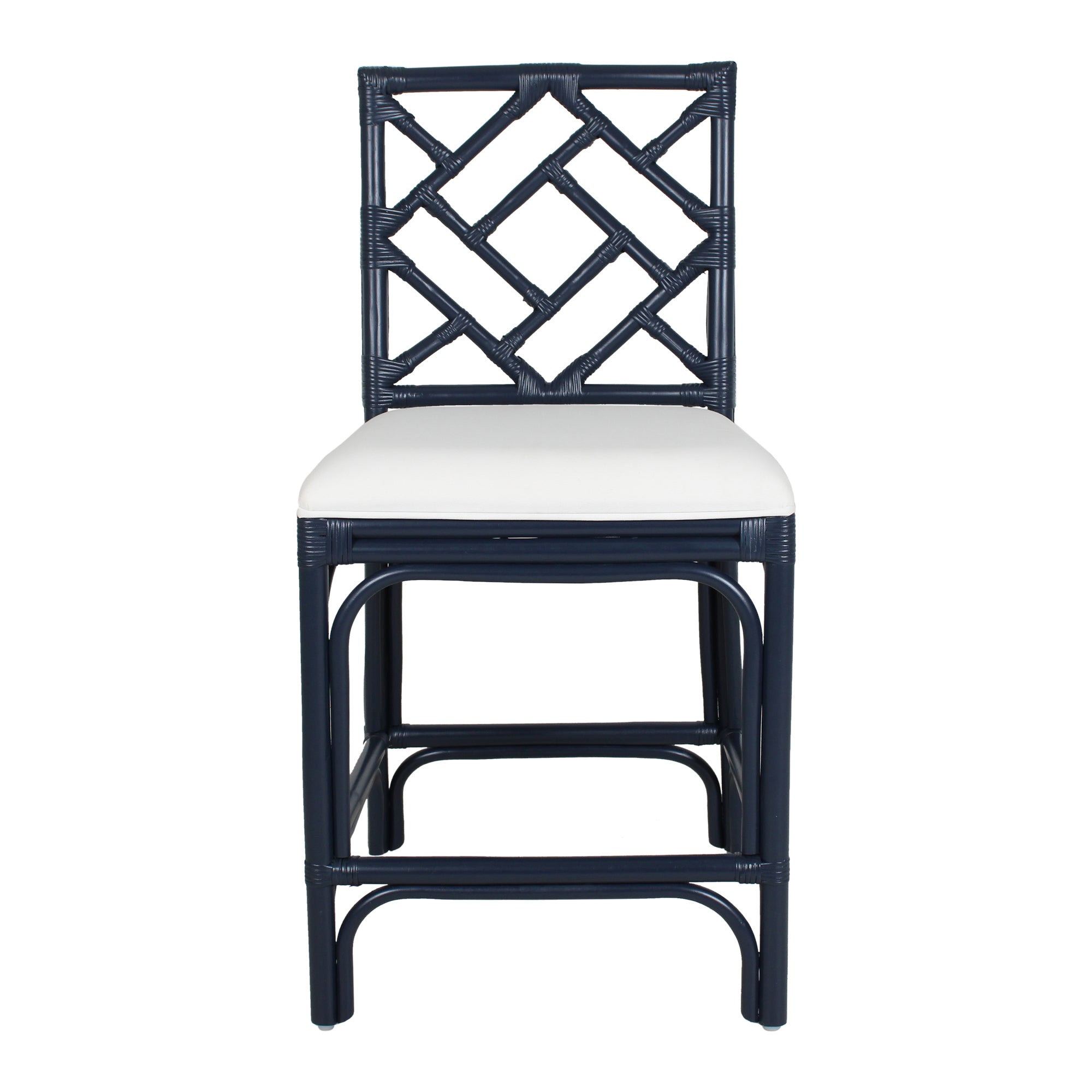 Stacie Rattan Lattice-Back Stool