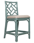 Stacie Rattan Lattice-Back Stool