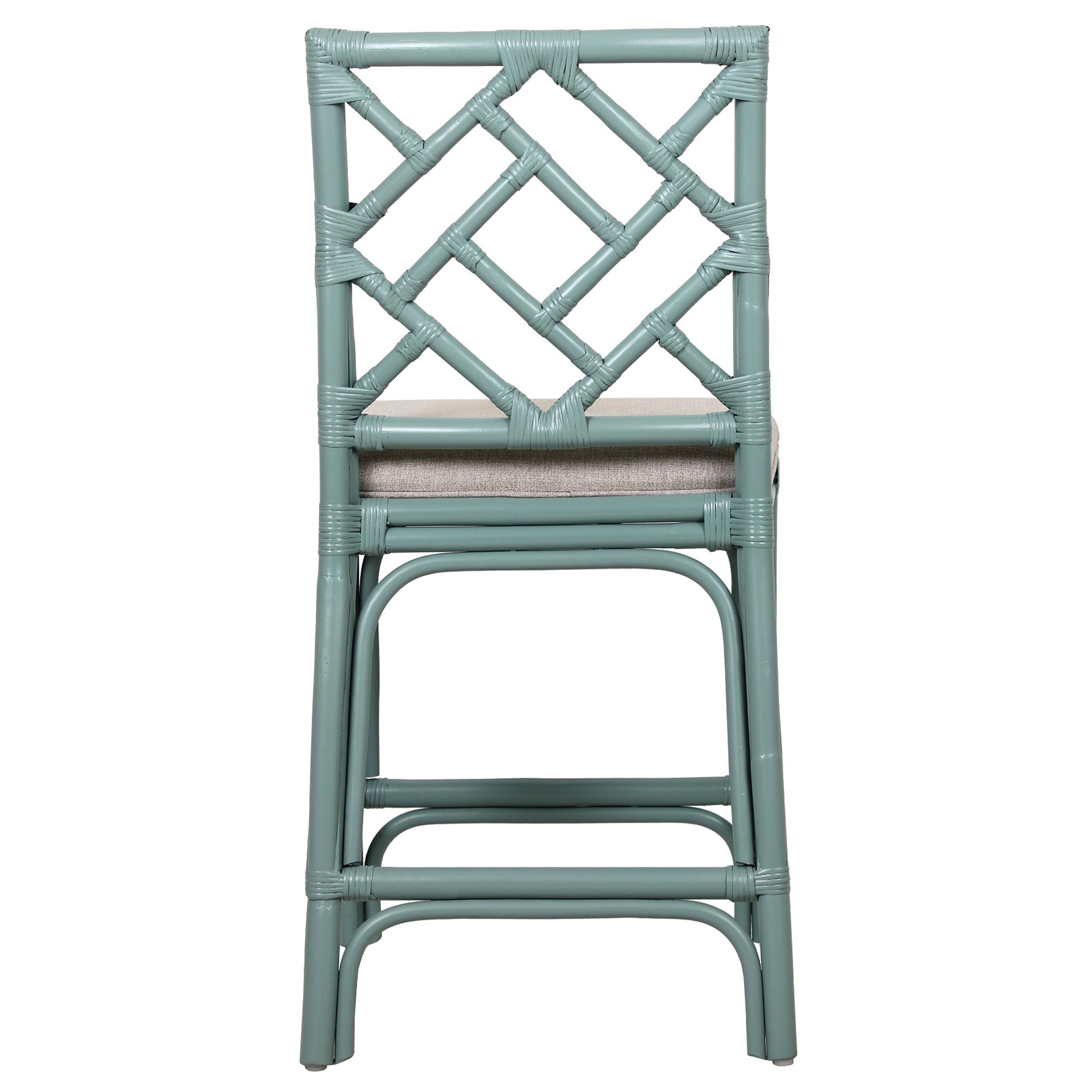 Stacie Rattan Lattice-Back Stool