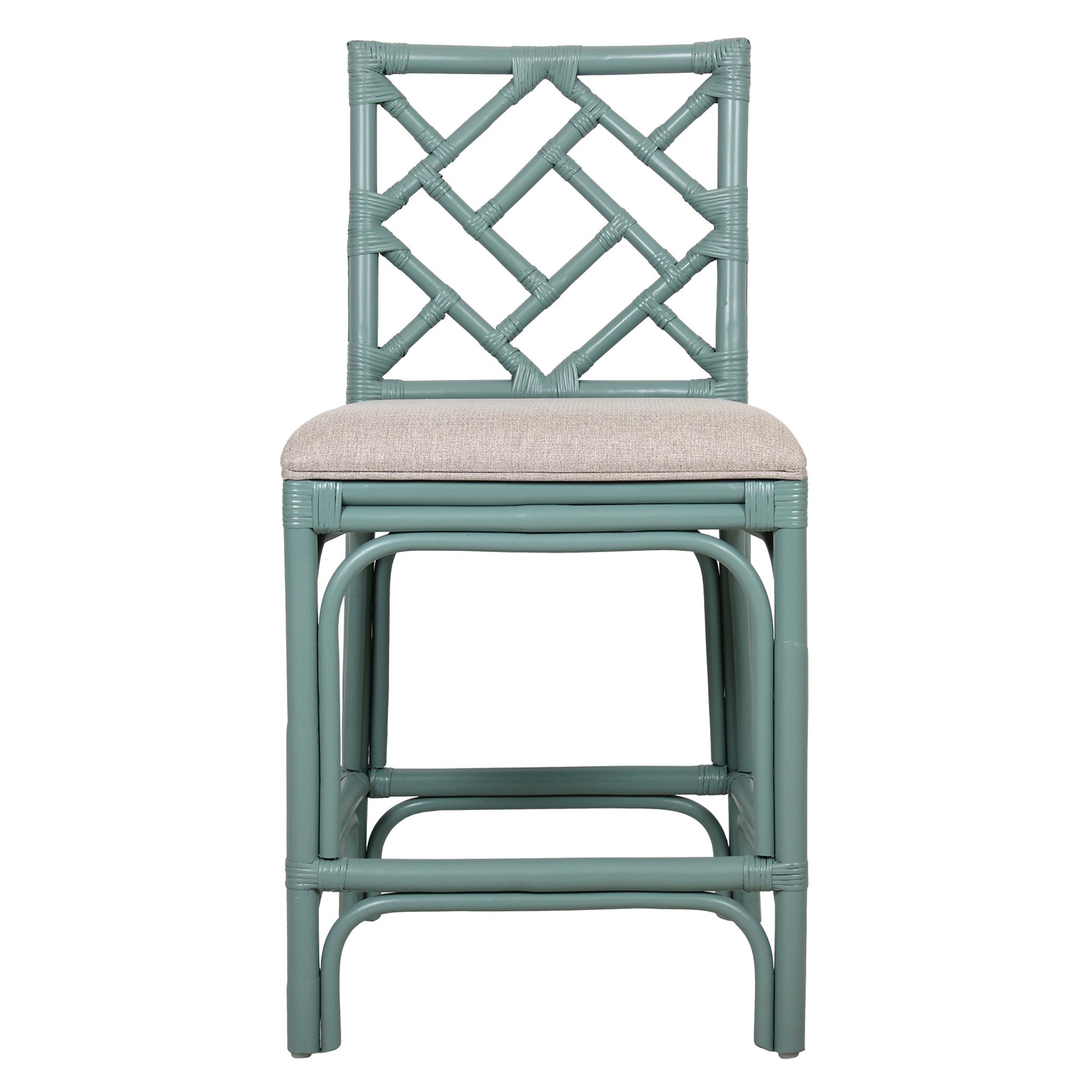 Stacie Rattan Lattice-Back Stool