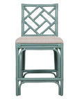 Stacie Rattan Lattice-Back Stool