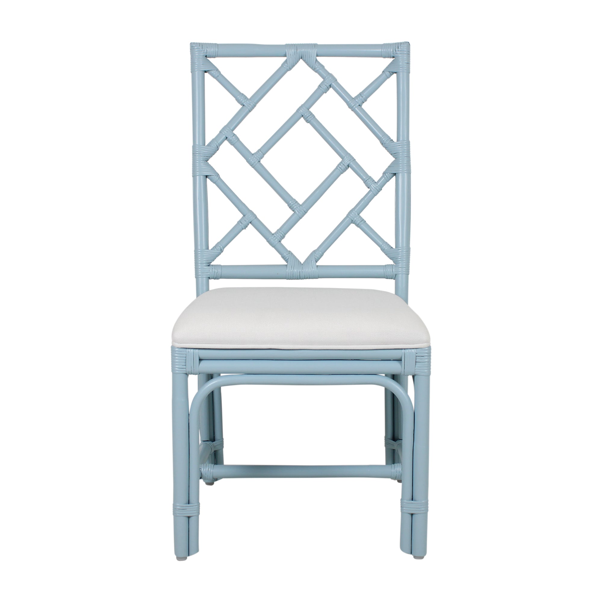 Stacie Rattan Lattice Back Dining Chair, Set of 2