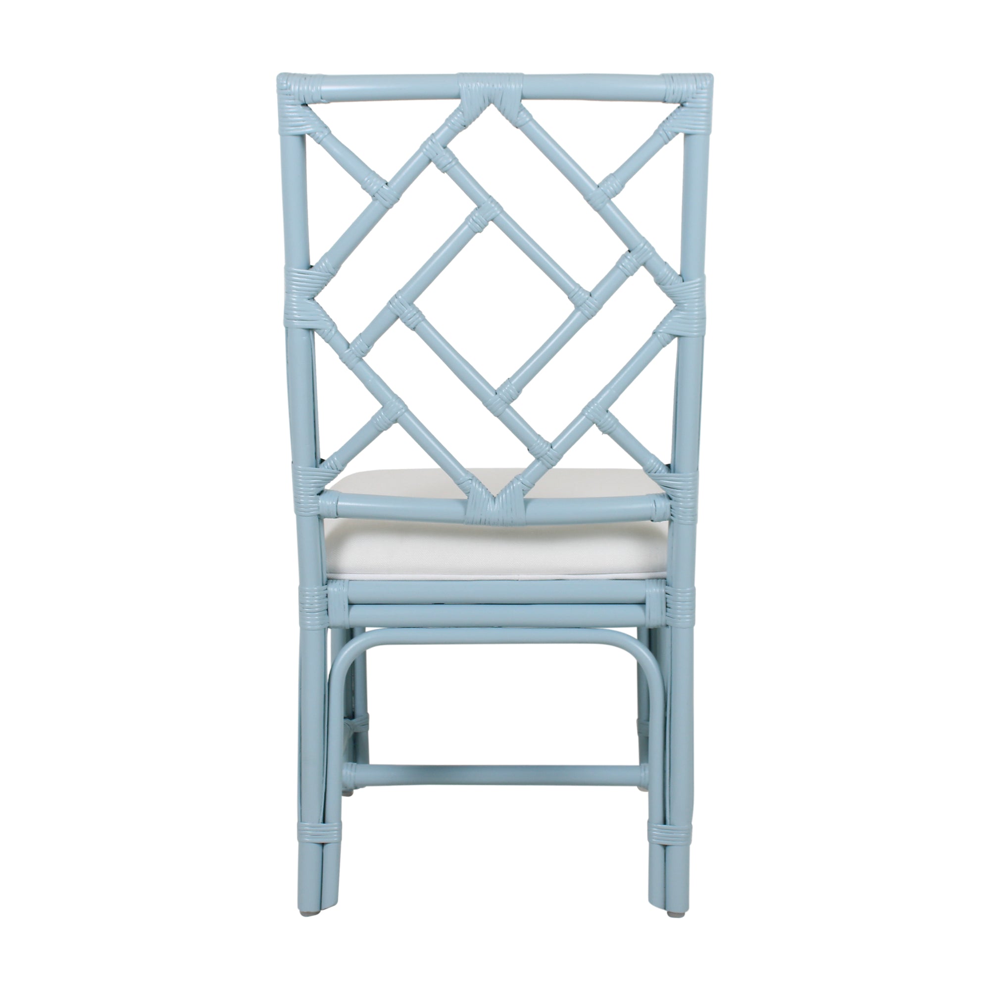 Stacie Rattan Lattice Back Dining Chair, Set of 2