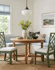 Stacie Rattan Lattice Back Dining Chair, Set of 2
