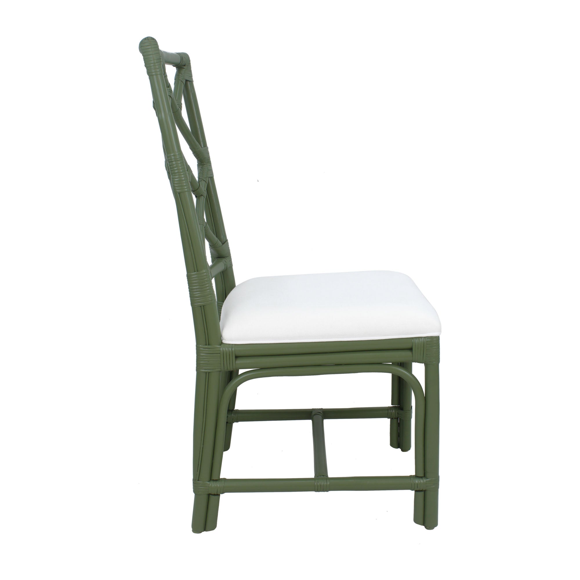 Stacie Rattan Lattice Back Dining Chair, Set of 2