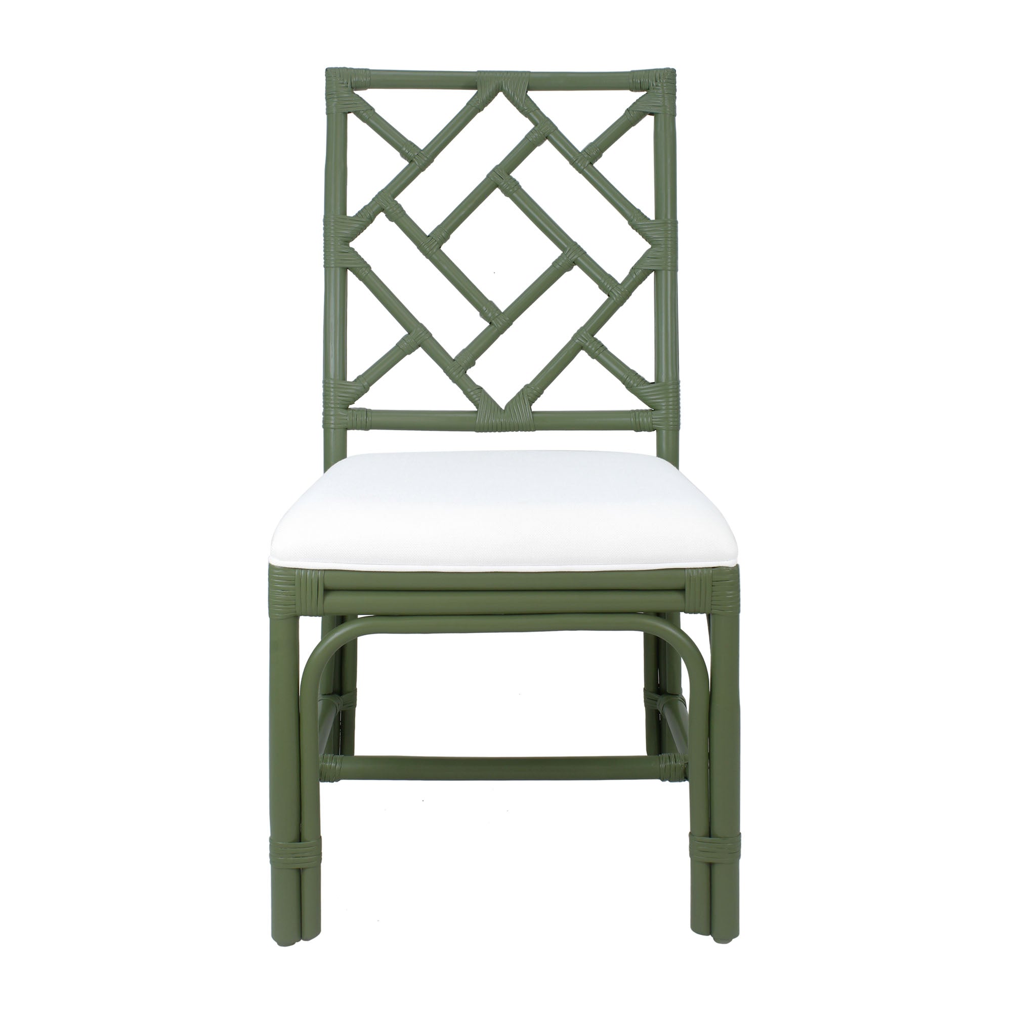 Stacie Rattan Lattice Back Dining Chair, Set of 2