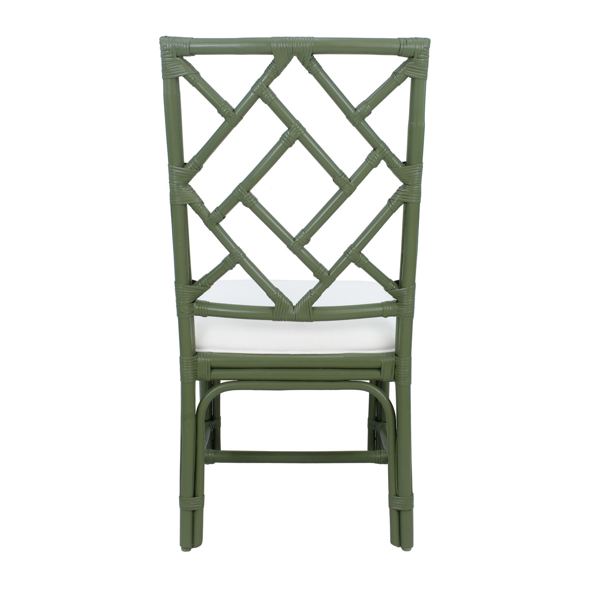 Stacie Rattan Lattice Back Dining Chair, Set of 2