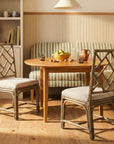 Stacie Rattan Lattice Back Dining Chairs, Set of 2 Solid Wood dining chair