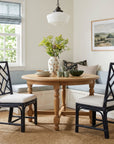 Grey Stacie Rattan Lattice Back Dining Chairs, Set of 2 Rattan dining chair