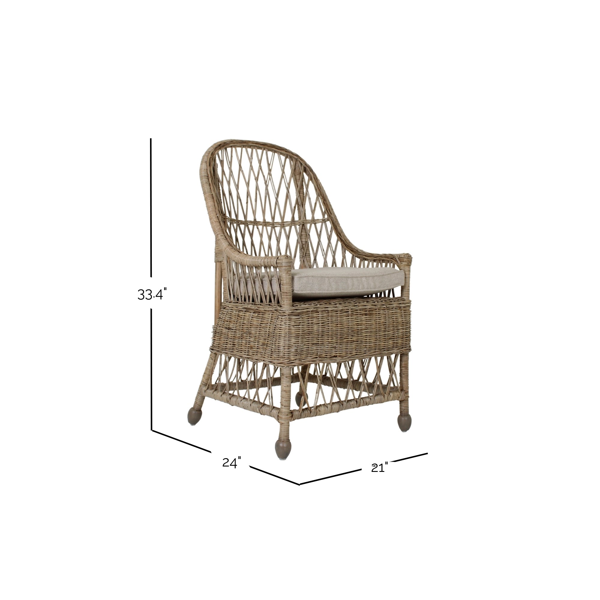 Bayside Raffia Arm Chair