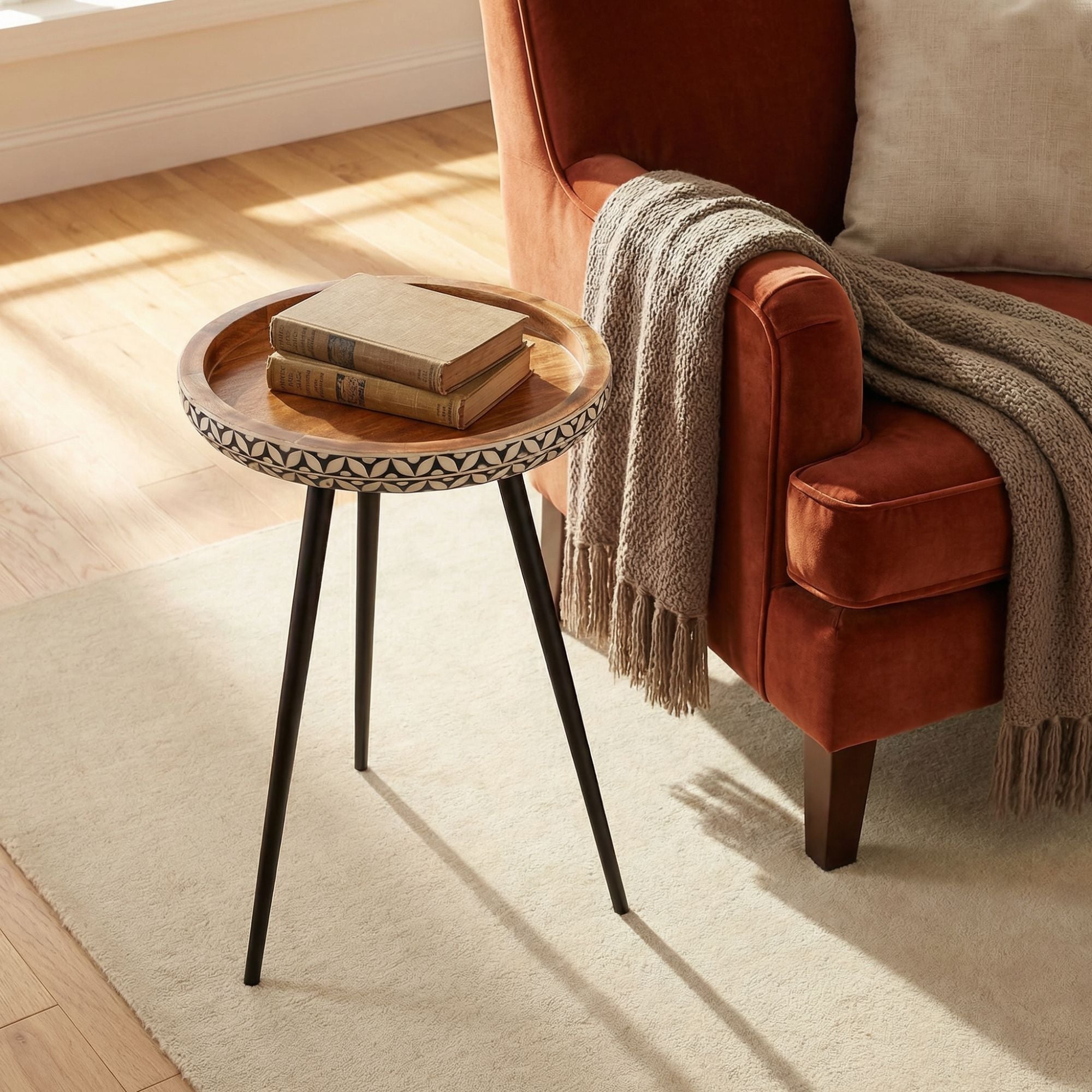 Round Accent Tables | Wood & Natural Side Tables – East at Main