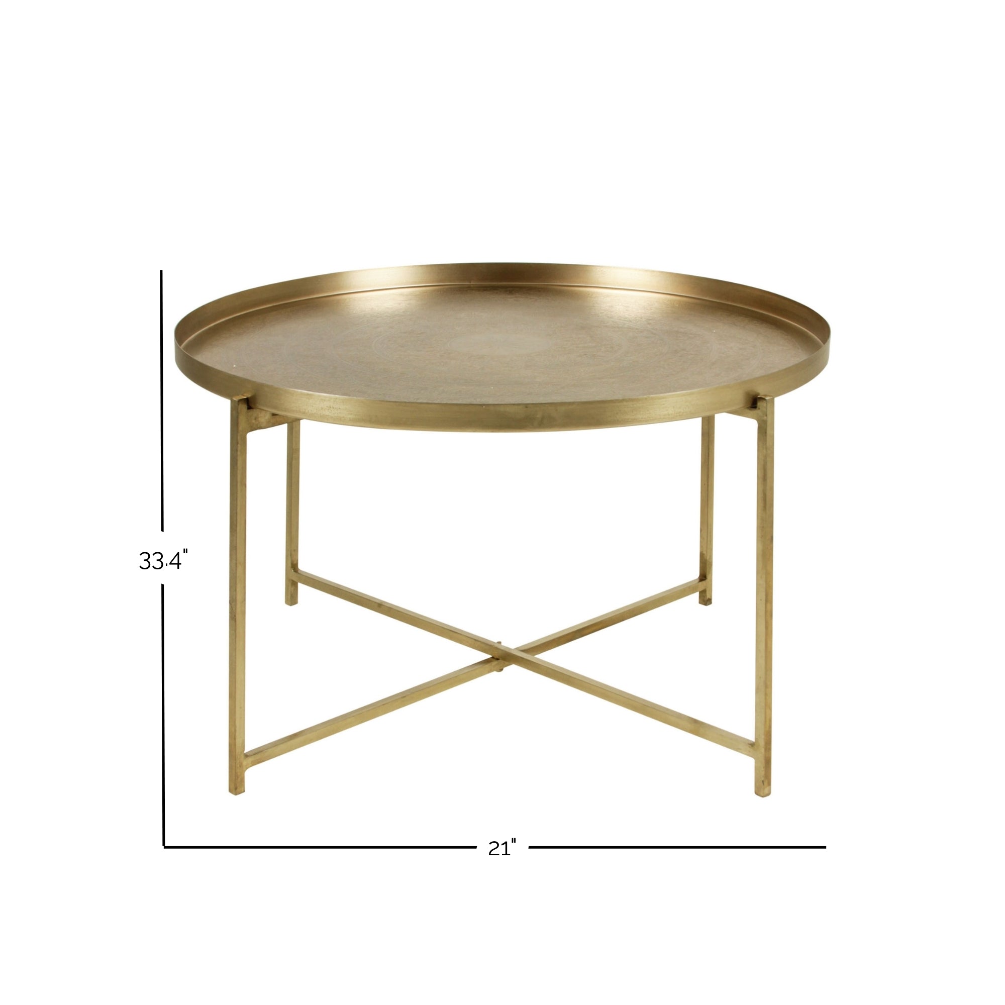 Eros Tray Top Metal Coffee Table