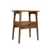Black Kit 1-Drawer Mango Wood Storage Side Table Mango Wood nightstand