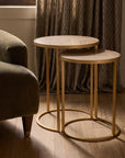 August Solid Wood Nesting Tables, Set of 2