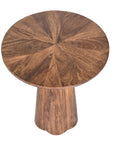 Isla Scalloped Round Side Table Solid Wood accent table